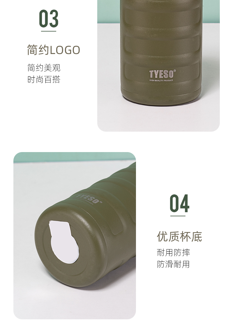 750ML手提毛毛虫保温杯304不锈钢男女士商务直身杯