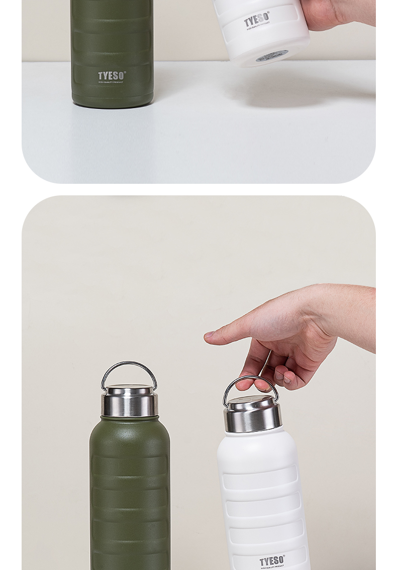 1000ML手提毛毛虫保温杯304不锈钢男女士商务直身杯