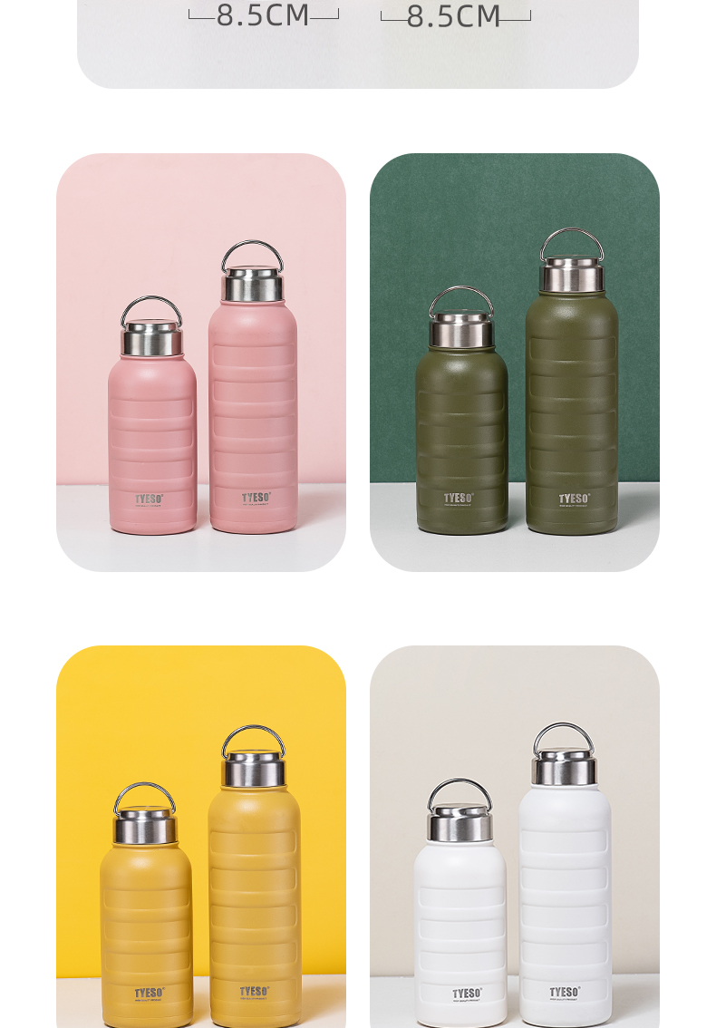 1000ML手提毛毛虫保温杯304不锈钢男女士商务直身杯