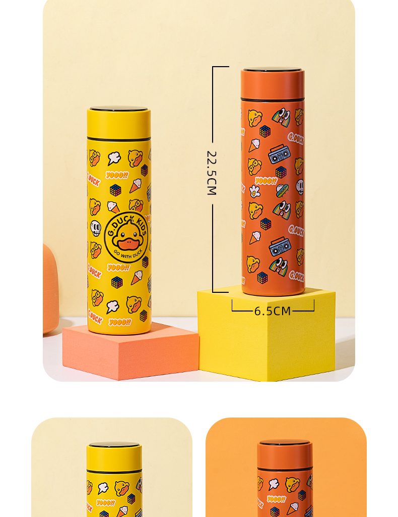 480ML G.DUCK温显商务保温杯304不锈钢办公水杯