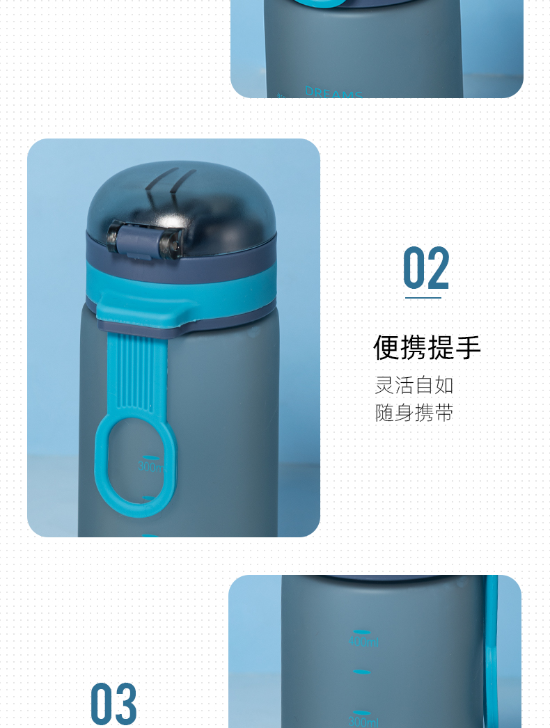 600ML个性简约磨砂弹盖塑料杯创意随手杯便携学生杯子