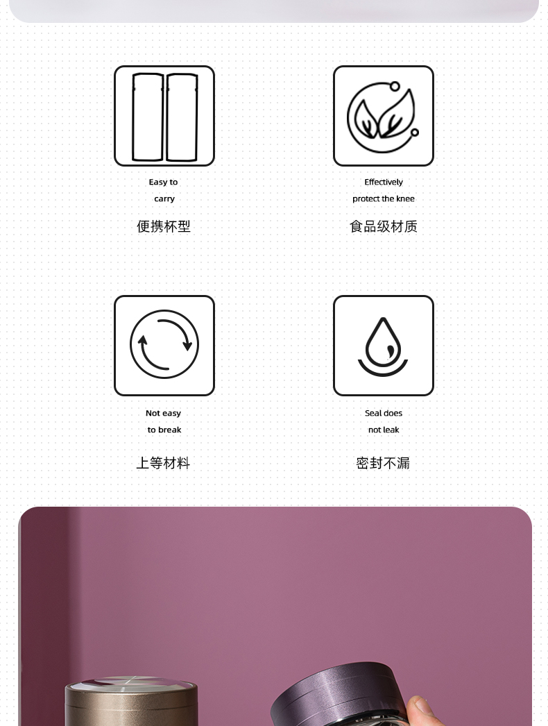 360ML简约商务玻璃杯男士双层泡茶水杯办公礼品杯子