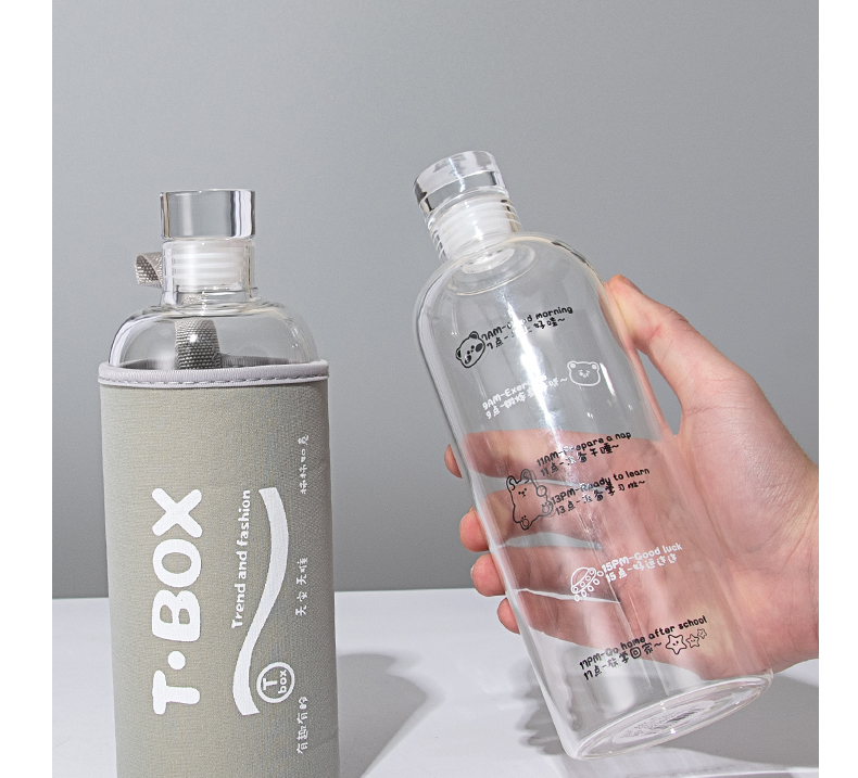 500ML喝水达人系列玻璃杯便携水瓶网红ins风高颜值水杯