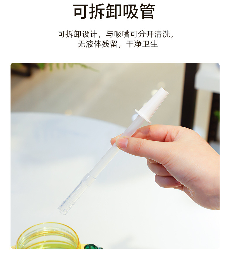 1430ML卡通洛洛熊头塑料杯大容量网红吸管水杯(彩盒)