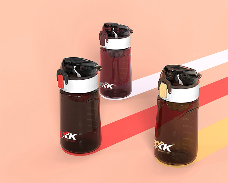 700ML吉恩弹跳运动塑料杯时尚带茶隔户外便携随手杯