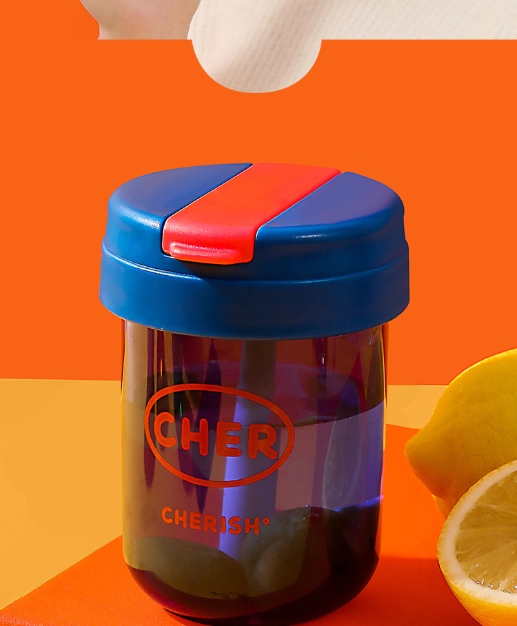 300ML吨吨酷乐系列塑料杯创意潮流便携吸管水杯（彩盒）