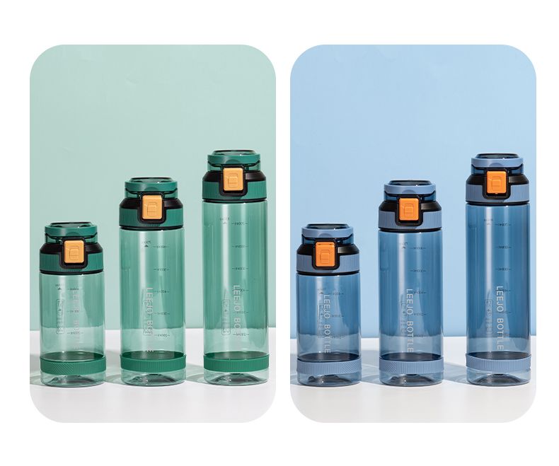 900ML立卓炫彩运动塑料杯简约透明太空杯（OPP袋）