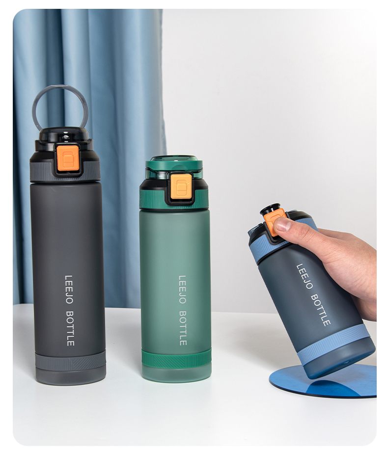 500ML立卓炫彩磨砂运动塑料杯便携太空杯（OPP袋）