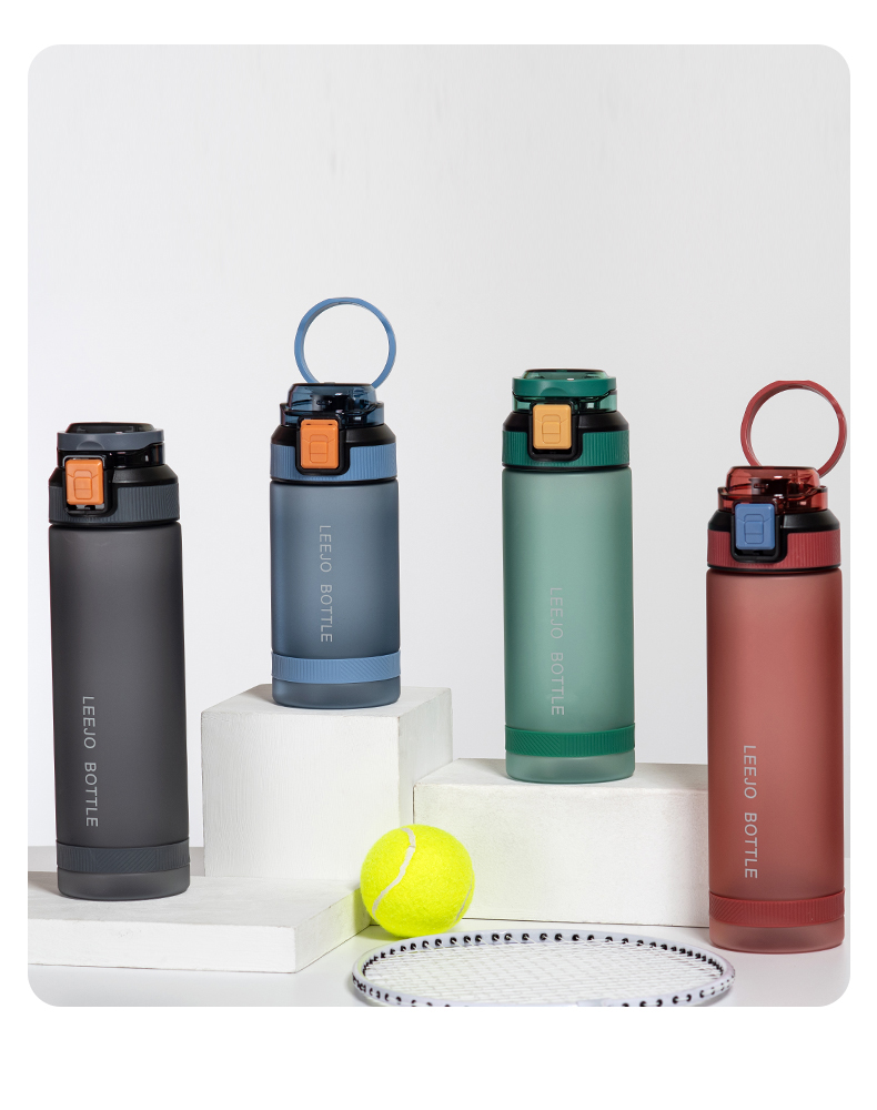 500ML立卓炫彩磨砂运动塑料杯便携太空杯（OPP袋）