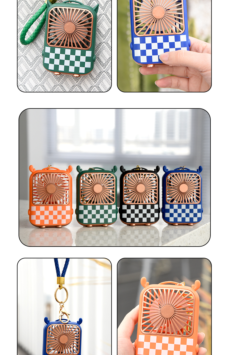 棋盘格小鹿萌趣小书包