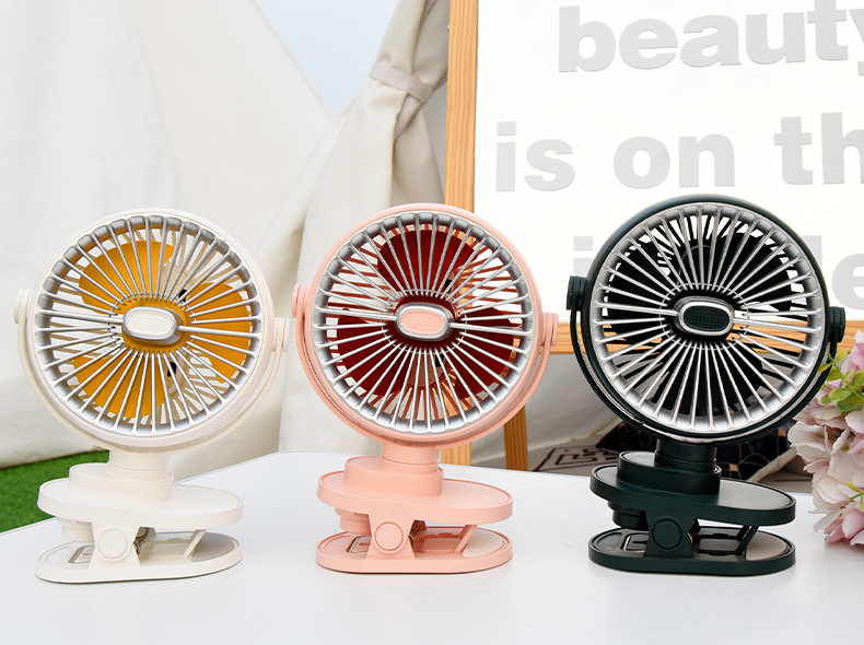 夹子摇头灯光风扇