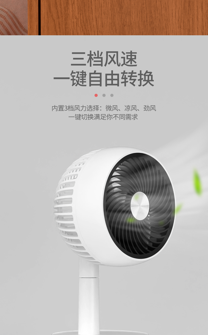 大号桌面升降循环扇