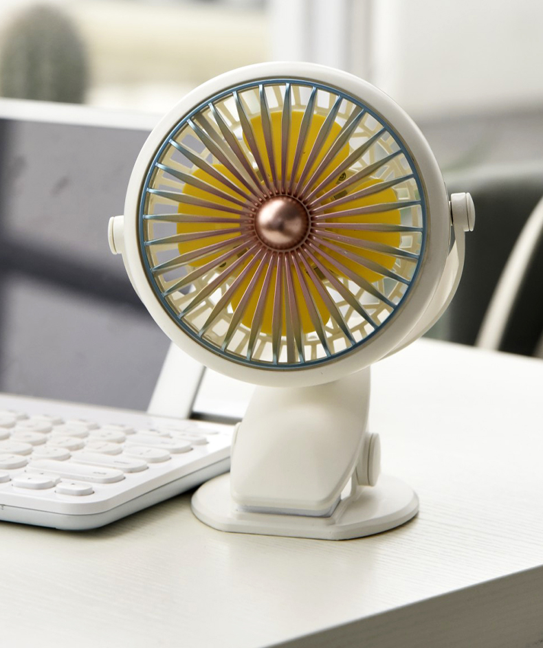 直网简约夹子带灯风扇（渐变色系）