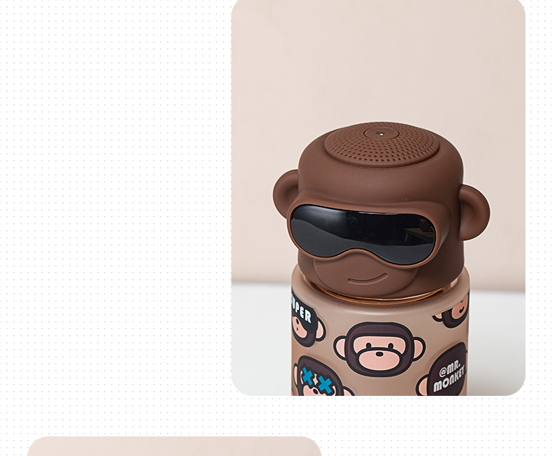 460MLSuper monkey塑料杯可爱时尚杯随手杯（彩盒）