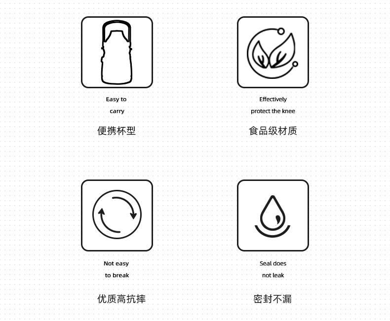 1.1L道奇圆呼呼背带吸管塑料杯Tritan磨砂大肚杯（CPE袋）