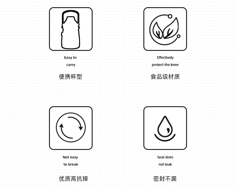1100ML道奇圆呼呼背带吸管塑料杯Tritan大肚杯（CPE袋）