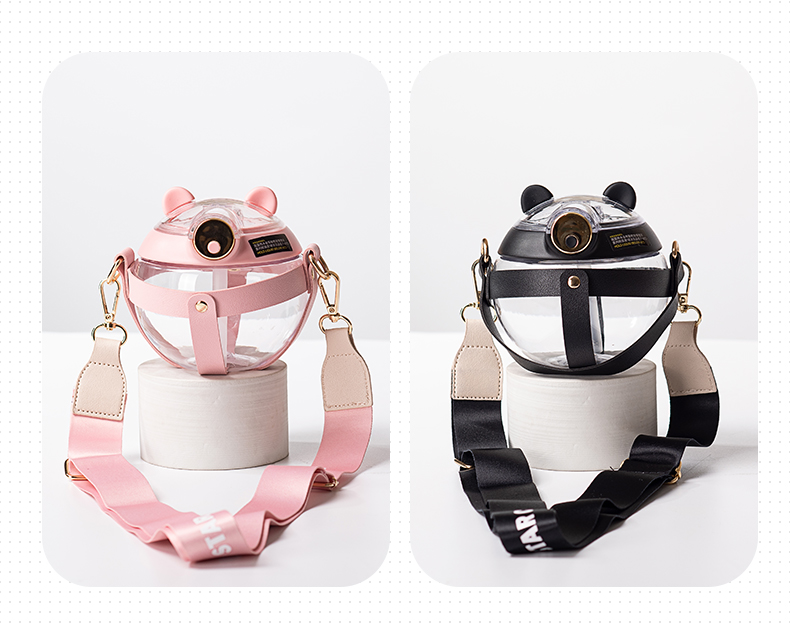 650ML魔法球塑料杯夏季高颜值网红吸管大肚杯（彩盒）