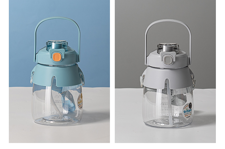 1000ML（Tritan）尚泰潮流背带塑料杯胖嘟嘟便携杯子