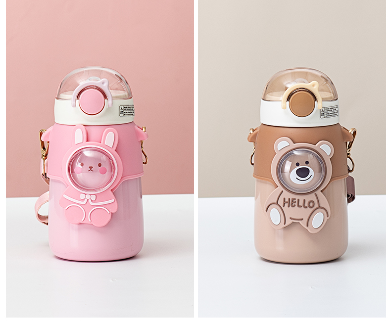 600ML软萌动物保温杯316不锈钢小清新少女心水杯