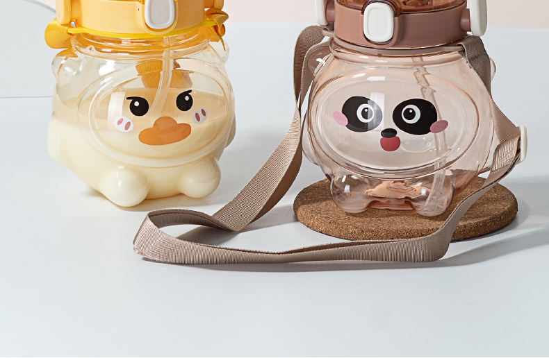 1000ML二代水杯卡通可爱双饮塑料杯（彩盒）