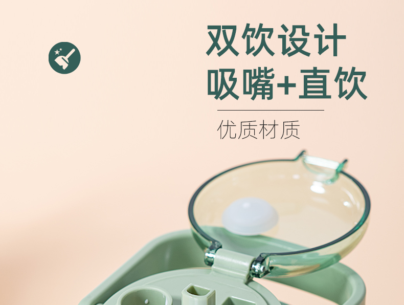 1000ML二代水杯卡通可爱双饮塑料杯（彩盒）