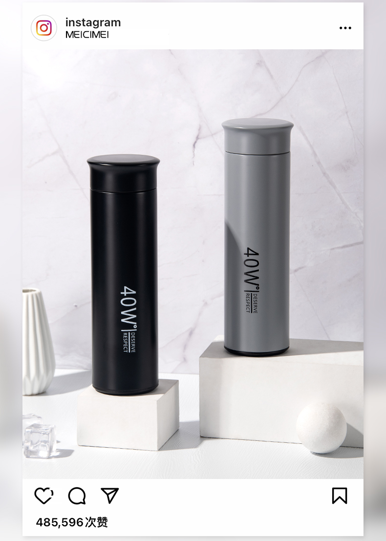 450ML欧派系列欧格保温杯男士纯色商务办公直身水杯