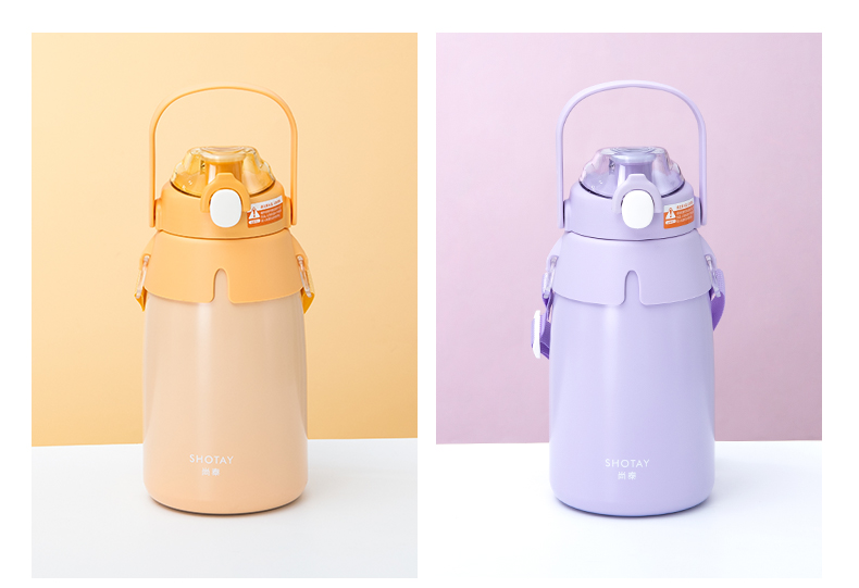 1400ML尚泰大肚保温壶316不锈钢萌趣单饮保温杯