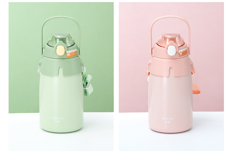 1400ML尚泰大肚保温壶316不锈钢萌趣单饮保温杯