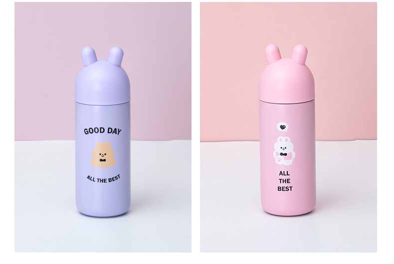 320ML卡通微笑兔保温杯304不锈钢小清新直饮水杯