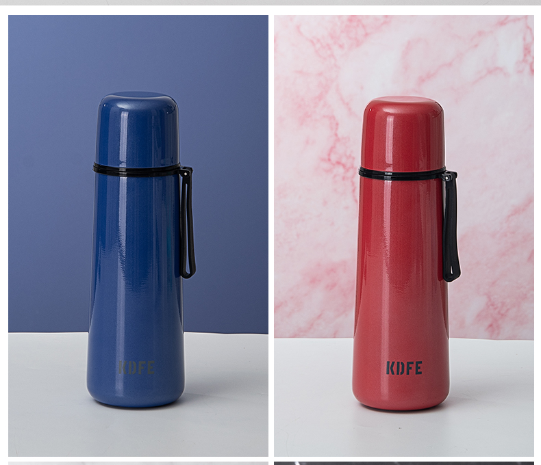 450ML字母U型休闲保温杯户外运动旅行便携提手杯子