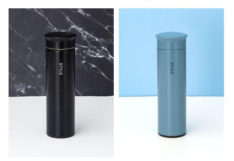 450ML小清新欧格保温杯男女士纯色商务办公直身水杯