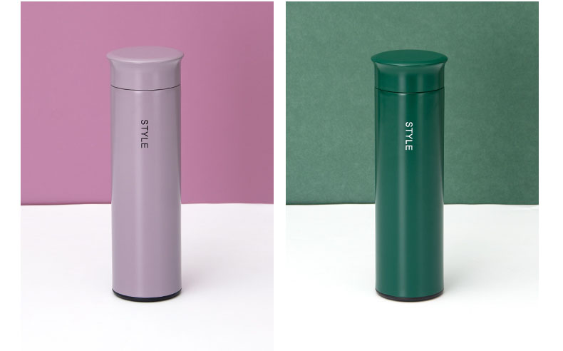 450ML小清新欧格保温杯男女士纯色商务办公直身水杯