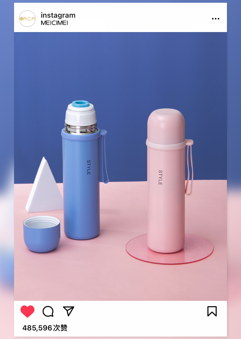 450ML清雅子弹头小清新系列保温杯304不锈钢便携水杯