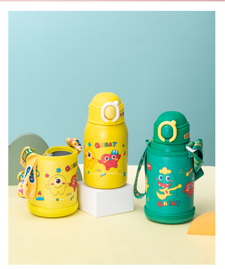 500ML卡通可爱小萌兔天使保温杯316不锈钢儿童水杯