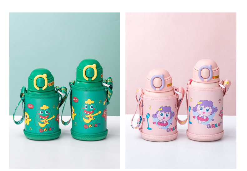 500ML卡通可爱小萌兔天使保温杯316不锈钢儿童水杯