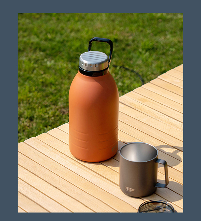 1500ML大容量手提运动户外保温杯304不锈钢水杯