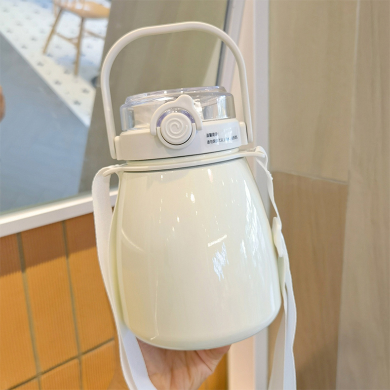 1000ML吨吨畅饮大肚保温杯304不锈钢大容量弹盖水杯