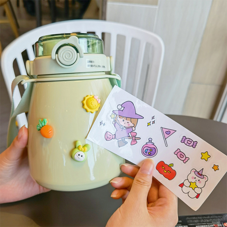 1000ML吨吨畅饮大肚保温杯304不锈钢大容量弹盖水杯