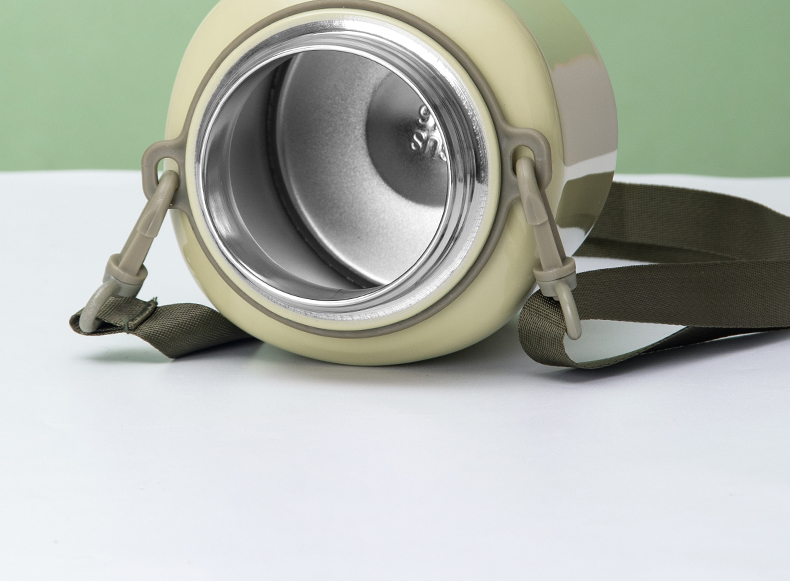 1100ML创意方糖保温杯304不锈钢双饮口便携吸管水杯