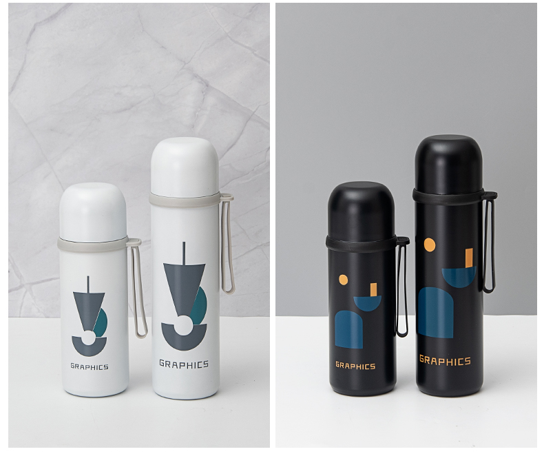 450ML几何系列清雅子弹头保温杯304不锈钢便携水杯