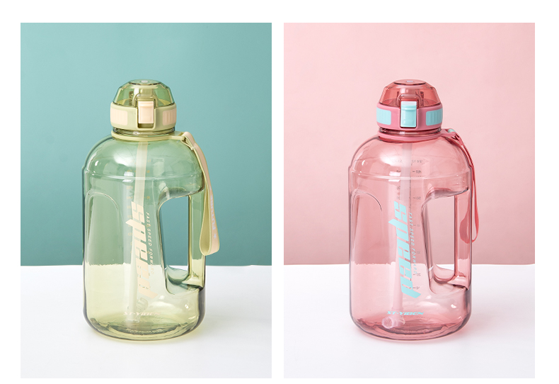 2200ML亿本心悦大容量吨吨塑料杯户外运动健身水杯