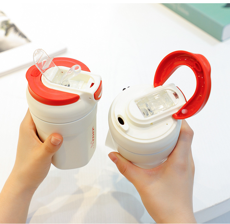 350ML舒米勒保温杯304不锈钢双饮可乐咖啡杯随行杯