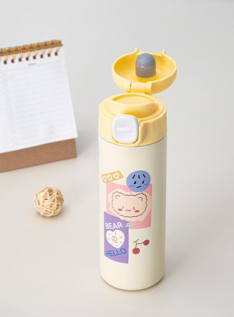 350ML海豚系列弹跳保温杯304不锈钢卡通可爱杯子