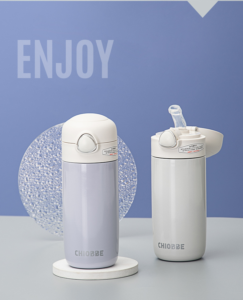 400ml欧雅纯色系列保温杯304不锈钢创意旋转弹盖水杯