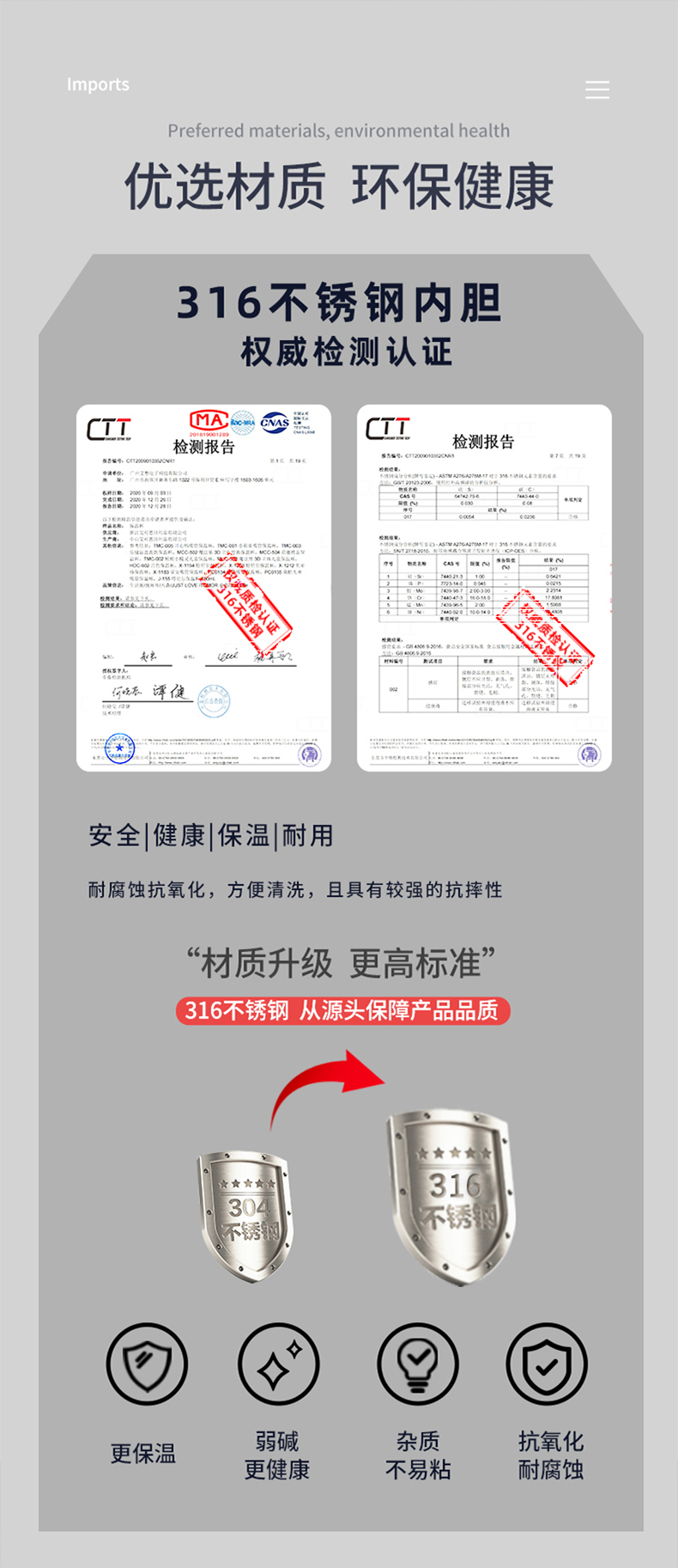 500mL卡通BABY熊吸管保温杯316不锈钢可爱吸管杯