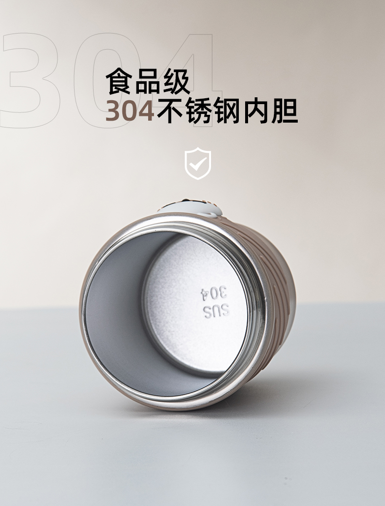 450ML新奢双饮咖啡保温杯304不锈钢男女士便携随手杯