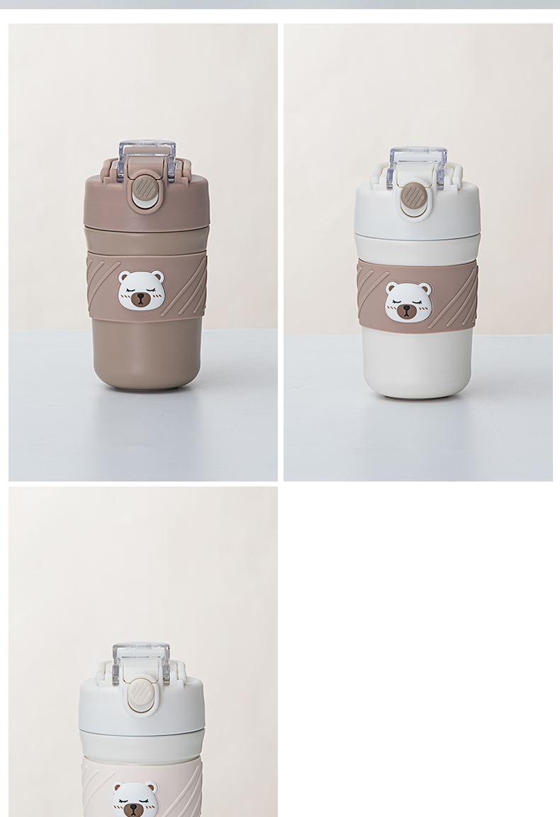 450ML新奢双饮咖啡保温杯304不锈钢男女士便携随手杯