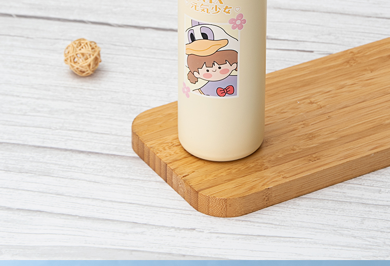 450ML元气少女便携弹跳保温杯304不锈钢卡通可爱杯子