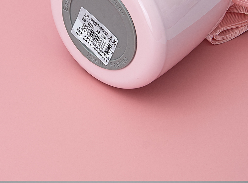 650ML背带提手胖胖保温杯网红ins风高颜值吸管水杯