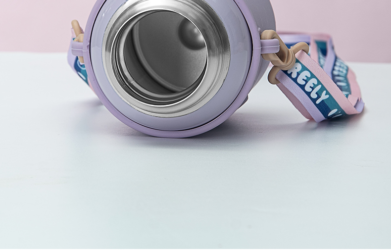 500ML温显盖硅胶套果冻吸管盖儿童保温杯可爱吸管水杯